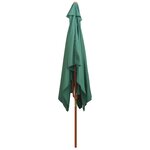 vidaXL Parasol avec poteau en bois 200 x 300 cm Vert