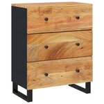 vidaXL Buffets 3 Pièces Bois d'acacia solide
