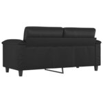 vidaXL Canapé à 2 places Noir 140 cm Similicuir