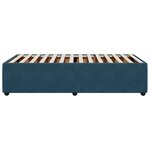 vidaXL Cadre de lit sans matelas bleu 100x200 cm velours