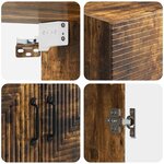 vidaXL Armoire Murale Chêne fumé 66 x 34 5 x 90 cm Bois d'ingénierie