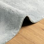 vidaXL Tapis HUARTE à poils courts doux et lavable bleu 200x200 cm