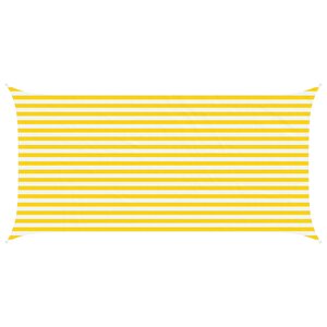 vidaXL Voile d'ombre Jaune et blanc 2 5 x 5 m 100   polyester Oxford