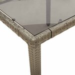 vidaXL Ensemble de bistro de jardin 5 Pièces coussins gris poly rotin