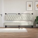 vidaXL Tête de lit suspendue Crème Velours