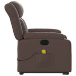 vidaXL Fauteuil inclinable de massage électrique marron similicuir