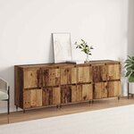 vidaXL Buffets 3 Pièces Bois ancien 180 x 35 x 70 cm Bois d'ingénierie