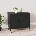 vidaXL Armoire de rangement Noir 60x35x56 cm Acier