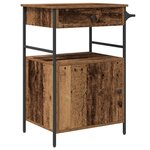 vidaXL Chariot de Cuisine Bois Ancien 56x43x89.5 cm Bois Ingénieré
