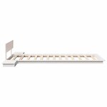 vidaXL Cadre de lit avec tête de lit Blanc 100 x 200 cm bois