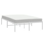 vidaXL Cadre de lit métal blanc 120x190 cm