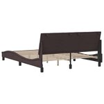 vidaXL Cadre de lit sans matelas Hanko marron foncé 160x200 cm tissu
