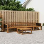 vidaXL Ensemble de canapés d'extérieur 5 Pièces Naturel