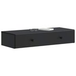 vidaXL Table d'appoint murale Noir 87 5 x 34 5 x 17 cm
