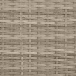vidaXL Canapé de jardin 2 places et auvent tabourets gris clair rotin