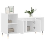 vidaXL Meuble TV Blanc 100x35x55 cm Bois d'ingénierie