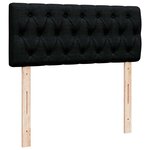 vidaXL Sommier à lattes de lit avec matelas Noir 120x200 cm Tissu