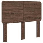 vidaXL Cadre de lit Chêne brun 120 x 190 cm Bois de pin massif