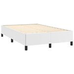 vidaXL Sommier à lattes de lit avec matelas blanc 120x190cm similicuir