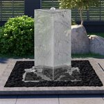 vidaXL Fontaine de jardin et pompe Acier inoxydable 76 cm Triangulaire