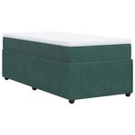 vidaXL Sommier à lattes de lit avec matelas Vert foncé 100x200 cm