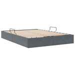 vidaXL Cadre de lit ottoman Gris foncé 140 x 190 cm Velours