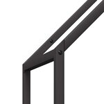 vidaXL Portant de bois chauffage noir 40x25x120 cm