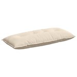 vidaXL Coussin de Dos Beige 120 x 50 cm Tissu en microfibre