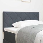 vidaXL Tête de lit Montage mural Géométrique Gris foncé 100 cm Velours