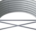 vidaXL Lit surélevé de jardin Acier galvanisé Argenté