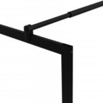 vidaXL Paroi de douche avec étagère Noir 80x195 cm Verre ESG&Aluminium