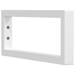vidaXL Supports d'étagères pour lavabo 2 Pièces blanc rectangulaire acier