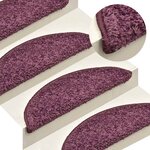 vidaXL Tapis d'escalier 30 Pièces violet foncé 56x17x3 cm