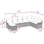 vidaXL Ensemble de canapé de jardin avec coussin 8 Pièces Gris Poly rotin