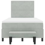 vidaXL Lit à ressorts avec matelas Gris clair 120 x 200 cm Velours