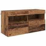 vidaXL Unités murales TV avec LED 5 Pièces Bois Ancien 40 5 x 30 x 90 cm