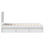 vidaXL Cadre de lit Blanc 75 x 190 cm Bois de pin massif