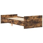 vidaXL Cadre de lit avec tête de lit Chêne fumé 80 x 200 cm