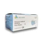 Boite de 50 Masques Médicaux CE - Bleus 3 Plis jetables