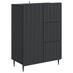 vidaXL Buffet Noir 66 x 34 5 x 91 5 cm Bois d'ingénierie