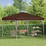 vidaXL Tente de fête pop-up 288 x 288 x 245 cm Marron Tissu Oxford