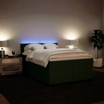 vidaXL Sommier à lattes de lit et matelas Vert foncé 140x190cm Velours