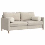 vidaXL Coussins d'accent 2 Pièces Crème Ø 25 x 70 cm