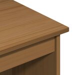 vidaXL Ensemble bureau et cabinet roulant MOSS 2 Pièces Brun Miel
