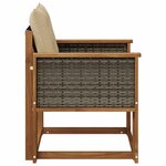 vidaXL Sofa de milieu extérieur Bois d'Acacia Massif Naturel
