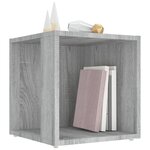 vidaXL Table d'appoint Sonoma gris 33x33x34 5 cm Bois d'ingénierie