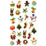 Pochette de 250 stickers déco 3D cooky Noël