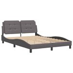 vidaXL Cadre de lit sans matelas Zadar gris 140x200 cm similicuir