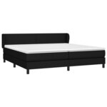 vidaXL Sommier à lattes de lit avec matelas Noir 200x200 cm Tissu
