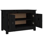 vidaXL Armoire à chaussures Noir 70x38x45 5 cm Bois de pin massif